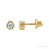 Sapphire Row Children's Natural Birthstone Screwback Studs - Diamond, 14K Yellow Gold