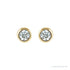 Sapphire Row Children's Natural Birthstone Screwback Studs - Diamond, 14K Yellow Gold (view 2)
