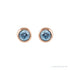 Sapphire Row Children's Natural Birthstone Screwback Studs - Aquamarine, 14K Rose Gold (view 2)