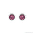 Sapphire Row Children's Natural Birthstone Screwback Studs - Pink Tourmaline, 14K White Gold (view 2)