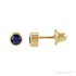 Sapphire Row Children's Natural Birthstone Screwback Studs - Blue Sapphire, 14K Yellow Gold