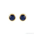 Sapphire Row Children's Natural Birthstone Screwback Studs - Blue Sapphire, 14K Yellow Gold (view 2)