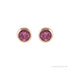 Sapphire Row Children's Natural Birthstone Screwback Studs - Pink Tourmaline, 14K Rose Gold (view 2)