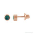 Sapphire Row Children's Natural Birthstone Screwback Studs - Alexandrite, 14K Rose Gold