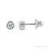 Sapphire Row Children's Natural Birthstone Screwback Studs - Diamond, 14K White Gold