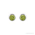 Sapphire Row Children's Natural Birthstone Screwback Studs - Peridot, 14K White Gold (view 2)