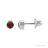 Sapphire Row Children's Natural Birthstone Screwback Studs - Mozambique Garnet, 14K White Gold