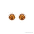 Sapphire Row Children's Natural Birthstone Screwback Studs - Citrine, 14K Rose Gold (view 2)