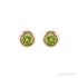 Sapphire Row Children's Natural Birthstone Screwback Studs - Peridot, 14K Rose Gold (view 2)