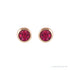 Sapphire Row Children's Natural Birthstone Screwback Studs - Ruby, 14K Rose Gold (view 2)