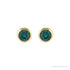 Sapphire Row Children's Lab-Grown Birthstone Screwback Studs - Alexandrite, 14K Yellow Gold (view 2)