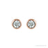 Sapphire Row Children's Lab-Grown Birthstone Screwback Studs - Diamond, 14K Rose Gold (view 2)