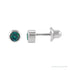 Sapphire Row Children's Lab-Grown Birthstone Screwback Studs - Alexandrite, 14K White Gold