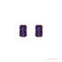 Sapphire Row Natural Emerald-Cut Gemstone Studs - Amethyst, 14K Yellow Gold (view 2)