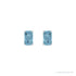 Sapphire Row Natural Emerald-Cut Gemstone Studs - Aquamarine, 14K White Gold (view 2)