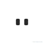 Sapphire Row Natural Emerald-Cut Gemstone Studs - Black Onyx, 14K White Gold (view 2)