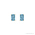 Sapphire Row Natural Emerald-Cut Gemstone Studs - Aquamarine, 14K Yellow Gold (view 2)