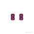 Sapphire Row Natural Emerald-Cut Gemstone Studs - Pink Tourmaline, 14K Yellow Gold (view 2)