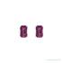 Sapphire Row Natural Emerald-Cut Gemstone Studs - Pink Tourmaline, 14K White Gold (view 2)