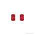 Sapphire Row Lab-Grown Emerald-Cut Gemstone Studs - Ruby, 14K Yellow Gold (view 2)