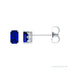 Sapphire Row Lab-Grown Emerald-Cut Gemstone Studs - Blue Sapphire, 14K White Gold