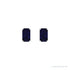 Sapphire Row Lab-Grown Emerald-Cut Gemstone Studs - Blue Sapphire, 14K White Gold (view 2)