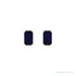 Sapphire Row Lab-Grown Emerald-Cut Gemstone Studs - Blue Sapphire, 14K Yellow Gold (view 2)
