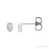 Sapphire Row Natural Diamond Pear Bezel Studs - 14K White Gold, 1/5 CTW