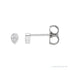 Sapphire Row Natural Diamond Pear Bezel Studs - 14K White Gold, 1/10 CTW