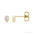 Sapphire Row Natural Diamond Pear Bezel Studs - 14K Yellow Gold, 1/5 CTW
