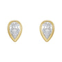 Sapphire Row Natural Diamond Pear Bezel Studs - 14K Yellow Gold, 1/5 CTW (view 2)