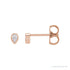 Sapphire Row Lab-Grown Diamond Pear Bezel Studs - 14K Rose Gold, 1/10 CTW