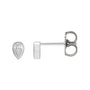 Sapphire Row Lab-Grown Diamond Pear Bezel Studs - 14K White Gold, 1/5 CTW
