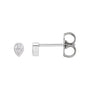 Sapphire Row Lab-Grown Diamond Pear Bezel Studs - 14K White Gold, 1/10 CTW