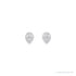 Sapphire Row Lab-Grown Diamond Pear Bezel Studs - 14K White Gold, 1/10 CTW (view 2)