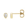 Sapphire Row Lab-Grown Diamond Pear Bezel Studs - 14K Yellow Gold, 1/5 CTW