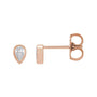 Sapphire Row Lab-Grown Diamond Pear Bezel Studs - 14K Rose Gold, 1/5 CTW