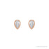 Sapphire Row Lab-Grown Diamond Pear Bezel Studs - 14K Rose Gold, 1/5 CTW (view 2)