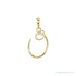 Sapphire Row Diamond Script Initial Pendant - O, 14K Yellow Gold