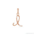 Sapphire Row Diamond Script Initial Pendant - I, 14K Rose Gold