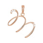 Sapphire Row Diamond Script Initial Pendant - M, 14K Rose Gold