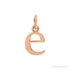 Sapphire Row Gold Initial Pendant - e, 14K Rose Gold