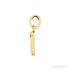 Sapphire Row Gold Initial Pendant - a, 14K Yellow Gold (view 2)