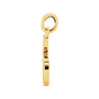 Sapphire Row Gold Initial Pendant - b, 14K Yellow Gold (view 2)