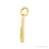 Sapphire Row Gold Initial Pendant - d, 14K Yellow Gold (view 2)