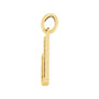 Sapphire Row Gold Initial Pendant - d, 14K Yellow Gold (view 2)