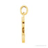 Sapphire Row Gold Initial Pendant - g, 14K Yellow Gold (view 2)