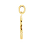Sapphire Row Gold Initial Pendant - g, 14K Yellow Gold (view 2)