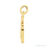 Sapphire Row Gold Initial Pendant - h, 14K Yellow Gold (view 2)
