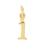 Sapphire Row Gold Initial Pendant - i, 14K Yellow Gold